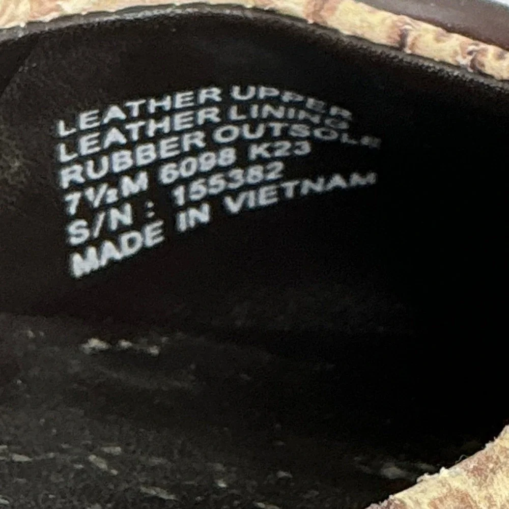 Tory Burch Size 7.5 Minnie Travel Ballet Flats‎ Snake Embossed Leather